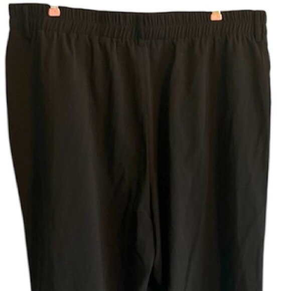 Black Wide Leg Pants Lightweight 18 3X Unlined Plus Size - Picture 8 of 8